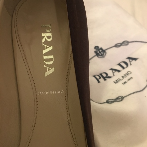 Prada Italy Chocolate Brown Jeweled Satin Pumps - Picture 6 of 6